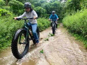 Exciting fat-bike ride